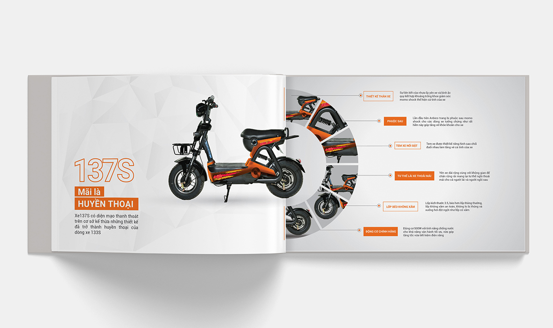 Anbico - Thiết kế catalogue doanh nghiệp xe đạp, xe máy điện Anbico